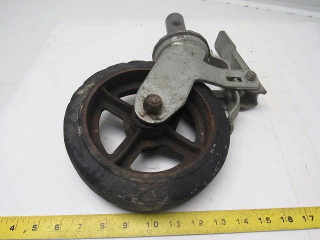 8"x2" Stem Mount Locking Swivel Casters 1-1/4" Stem Lot Of 3