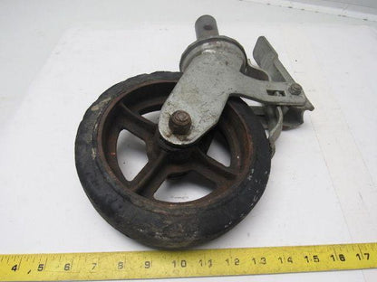 8"x2" Stem Mount Locking Swivel Casters 1-1/4" Stem Lot Of 3