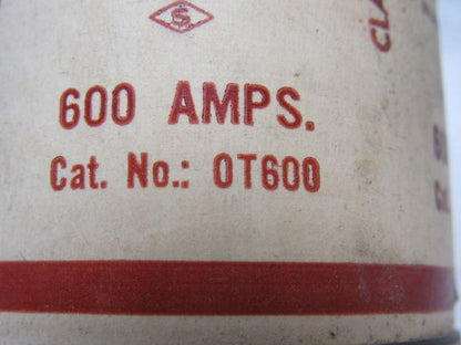 Gould Shawmut OT600 One-Time 600 Amp Fuse 250V Lot of 3