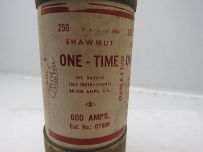 Gould Shawmut OT600 One-Time 600 Amp Fuse 250V Lot of 3