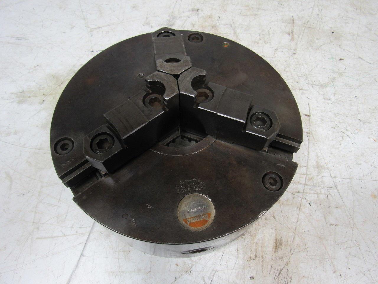 Pratt Burnerd 1272-62515 BP68/8489 10" Lathe Chuck 3 Jaw 3" Thru Hole W/Adapter