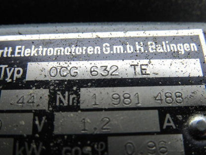 WEG OCG632 TE 220V 1.2A 2700RPM 1PH Electric Gear Motor