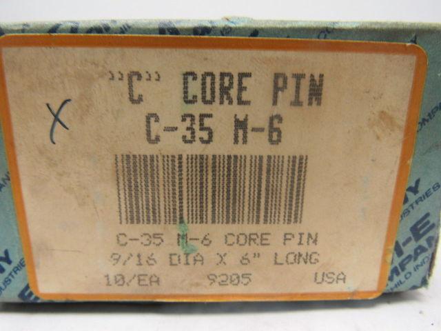 DME C35M6 Plastic Injection Mold Core Pin 9/16" X 6" Lot of 10