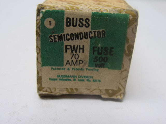 Buss FWH 70 Amp SemiconductorFuse 500 Volt Lot Of 7