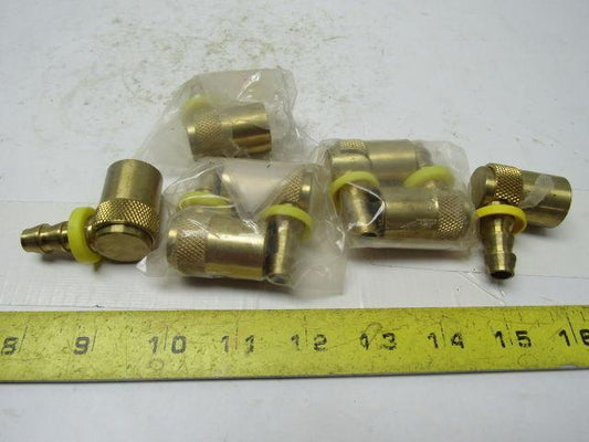 3/8" Push On Mold Coolant line Brass Quick Coupler Lot of 7