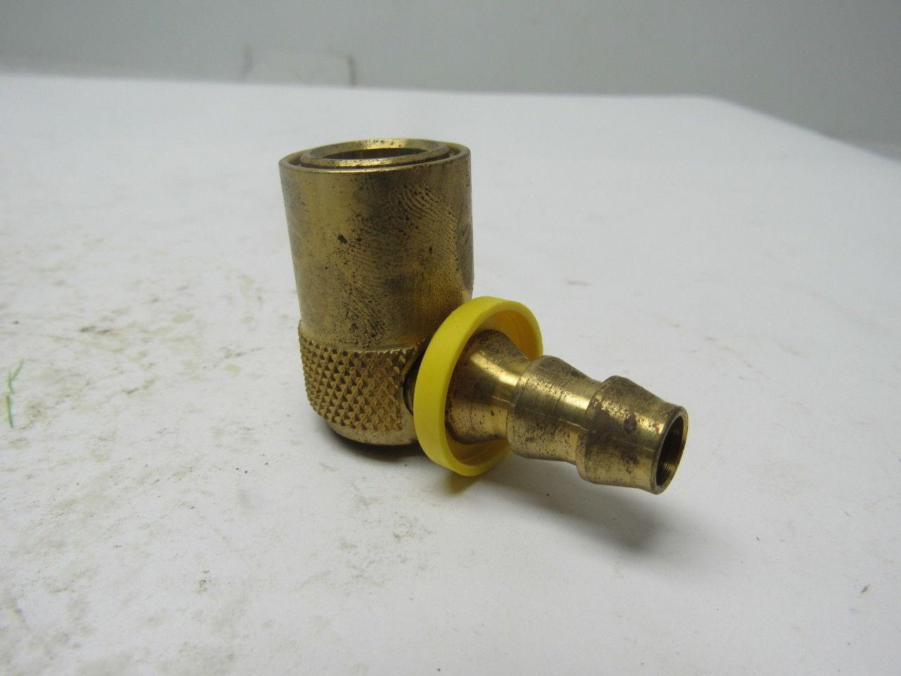 3/8" Push On Mold Coolant line Brass Quick Coupler Lot of 7
