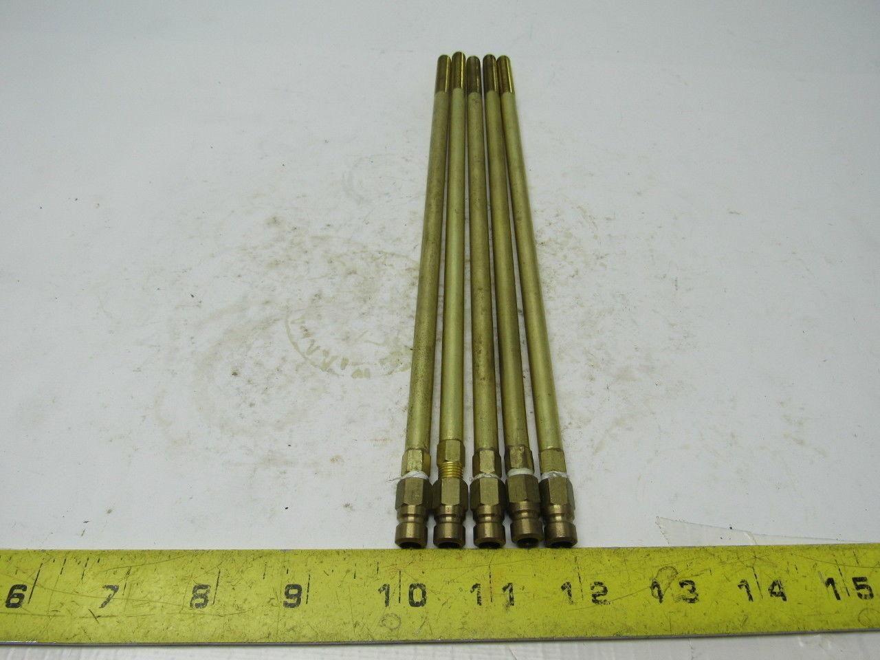 5/16"OD. Brass Mold Extension Plug 10-7/16" OAL. Lot of 5