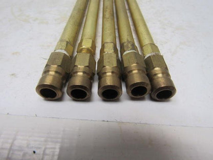 5/16"OD. Brass Mold Extension Plug 10-7/16" OAL. Lot of 5