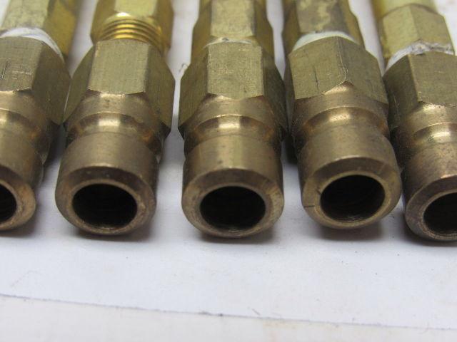 5/16"OD. Brass Mold Extension Plug 10-7/16" OAL. Lot of 5