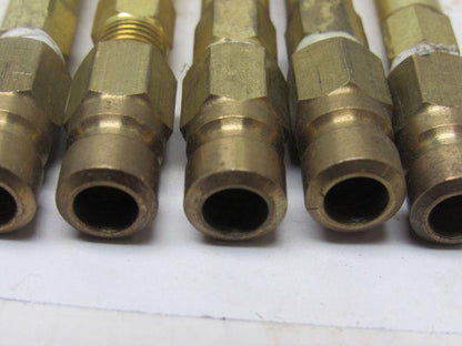 5/16"OD. Brass Mold Extension Plug 10-7/16" OAL. Lot of 5