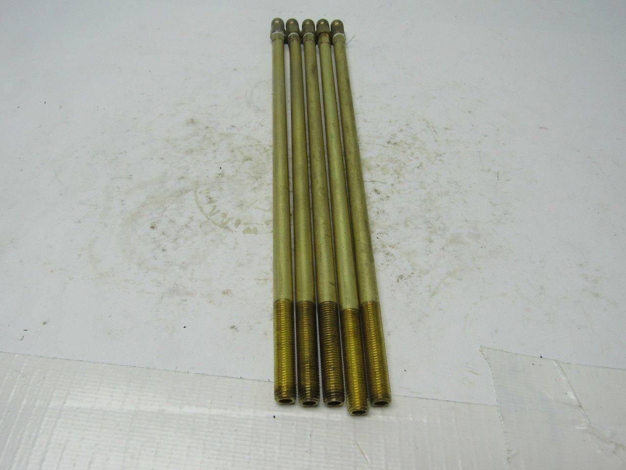 5/16"OD. Brass Mold Extension Plug 10-7/16" OAL. Lot of 5