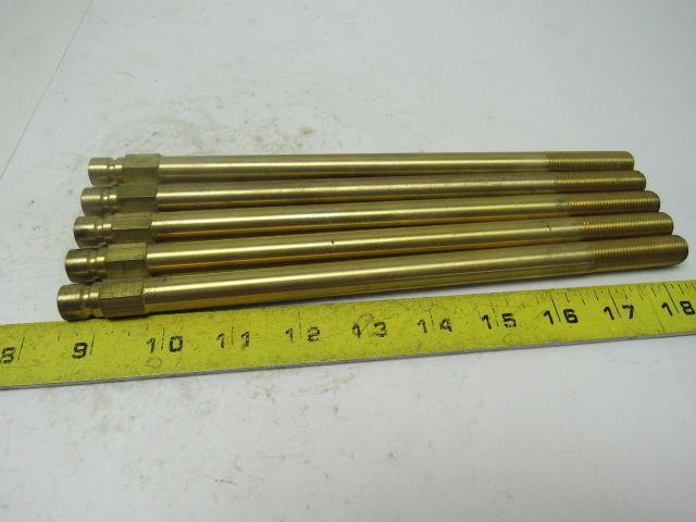 0.533"OD. Brass Mold Extension Plug 10" OAL. Lot of 5