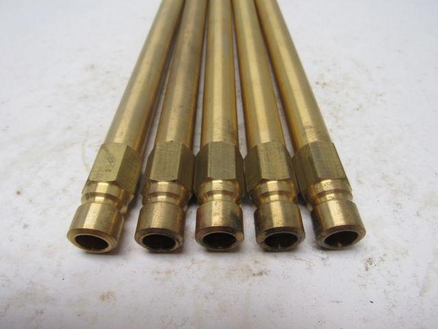 0.533"OD. Brass Mold Extension Plug 10" OAL. Lot of 5