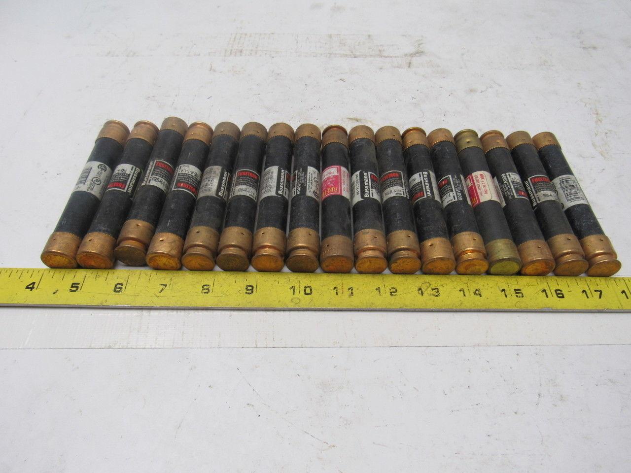 Bussmann FRS-R-1-1/4 Cass RK5 1-1/4 Amp Time Delay Fuses Lot Of 17