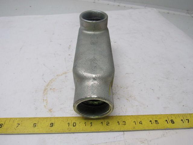 1-1/2" LB Conduit Elbow 3 NO. 1/0 XHHW. Max Cast Aluminum No Cover