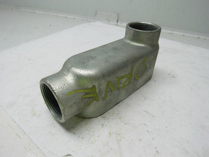 1-1/2" LB Conduit Elbow 3 NO. 1/0 XHHW. Max Cast Aluminum No Cover