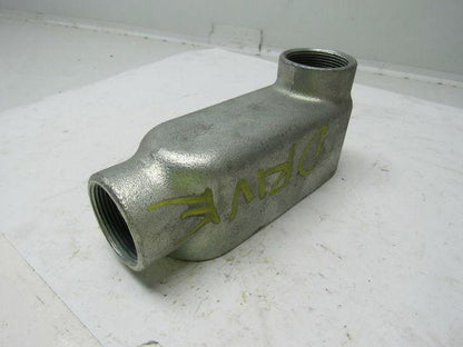 1-1/2" LB Conduit Elbow 3 NO. 1/0 XHHW. Max Cast Aluminum No Cover