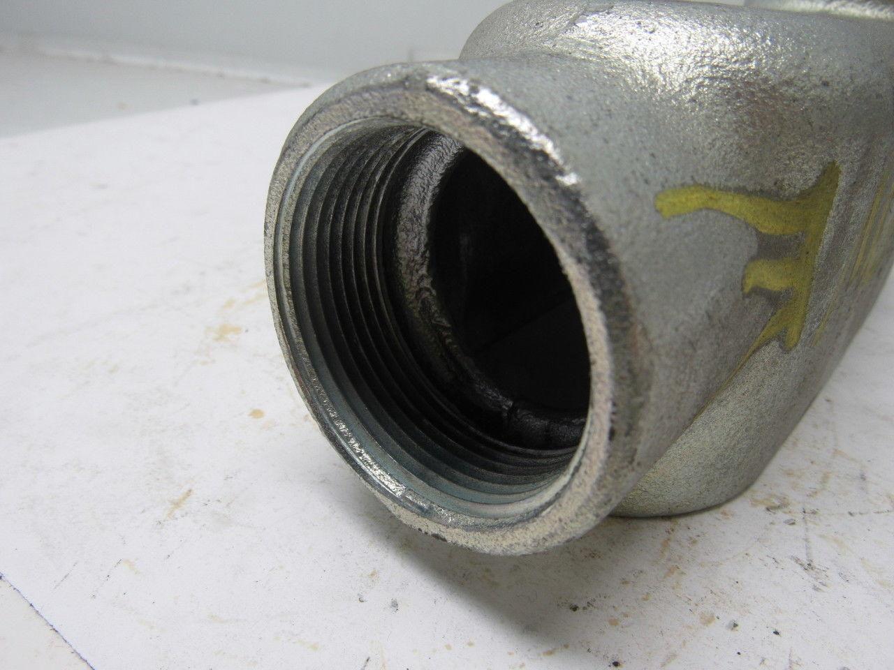 1-1/2" LB Conduit Elbow 3 NO. 1/0 XHHW. Max Cast Aluminum No Cover