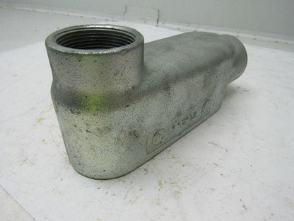 1-1/2" LB Conduit Elbow 3 NO. 1/0 XHHW. Max Cast Aluminum No Cover