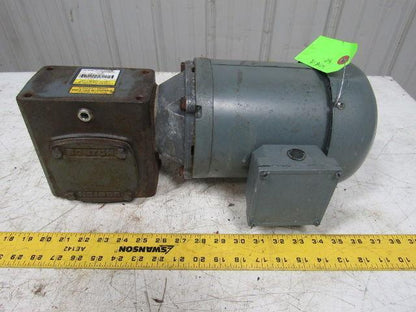 Boston Gear F721-25K-B5-J Right Angle Gearbox 25:1 Ratio W/Weg 1/2HP Motor