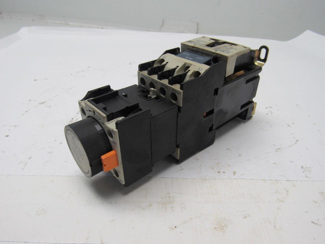 Telemecanique LA3 DR4 Off Delay 10-180 Sec. Pneumatic Timing Relay 24VAC Coil