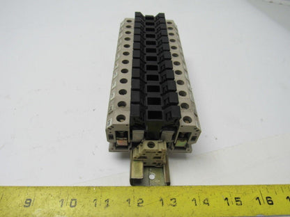 Weidmuller KSKM/32 1/4X1-1/4 Fuse Block Terminal Lot Of 12 With Mounting Rail