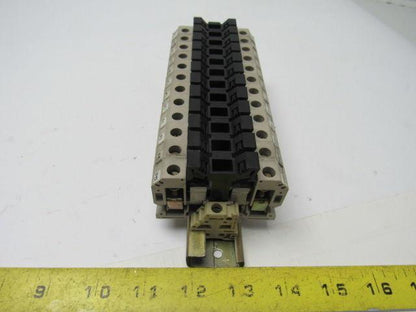 Weidmuller KSKM/32 1/4X1-1/4 Fuse Block Terminal Lot Of 12 With Mounting Rail