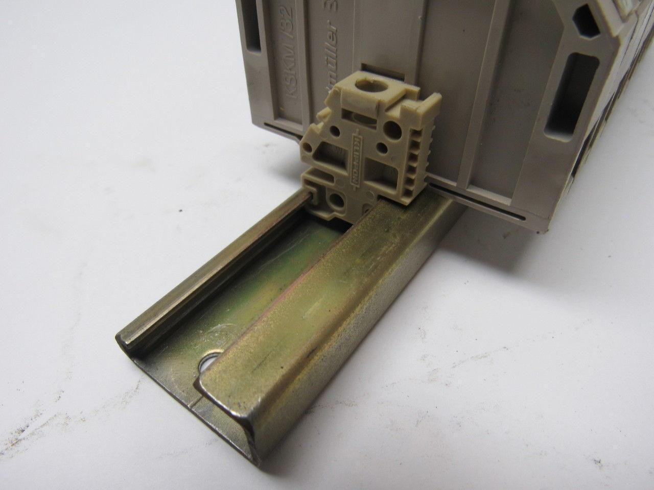 Weidmuller KSKM/32 1/4X1-1/4 Fuse Block Terminal Lot Of 12 With Mounting Rail