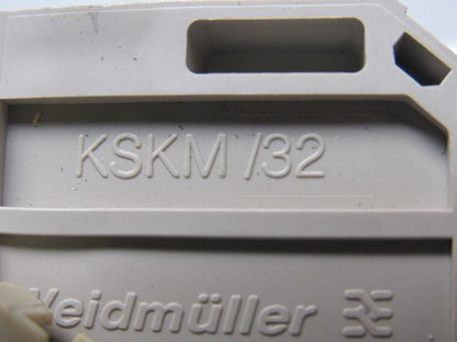 Weidmuller KSKM/32 1/4X1-1/4 Fuse Block Terminal Lot Of 12 With Mounting Rail