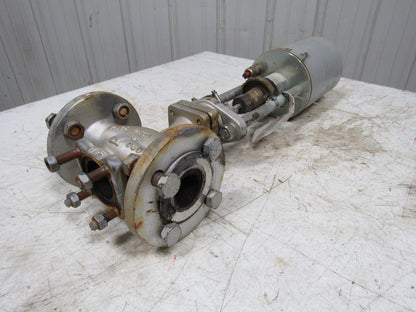 HTT PN25 DN40 Bellows Type Globe Valve 40mm W/230V 50Hz Rotary Actuator