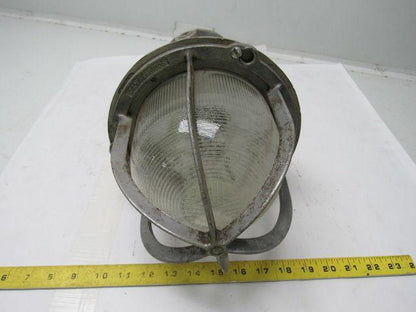 Crouse Hinds  Vintage Electric Light Fixture For Hazardous Locations 9" Dia.
