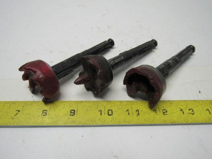 Bosch 981 Self-feed Wood Boring Bit 1-1/2" Dia. 7/16" Hex Shank Lot of 3