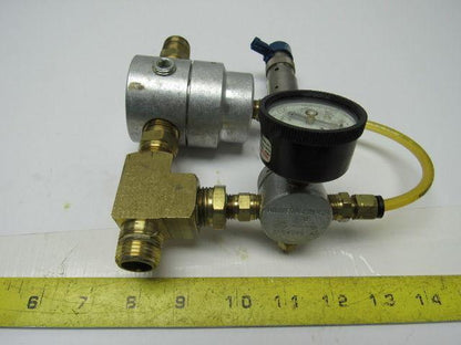 Monnier 118-1000-4 Pressure Regulator W/111-3001-2 & Nuair NA3139 W/Gauge