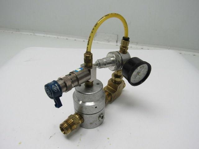 Monnier 118-1000-4 Pressure Regulator W/111-3001-2 & Nuair NA3139 W/Gauge