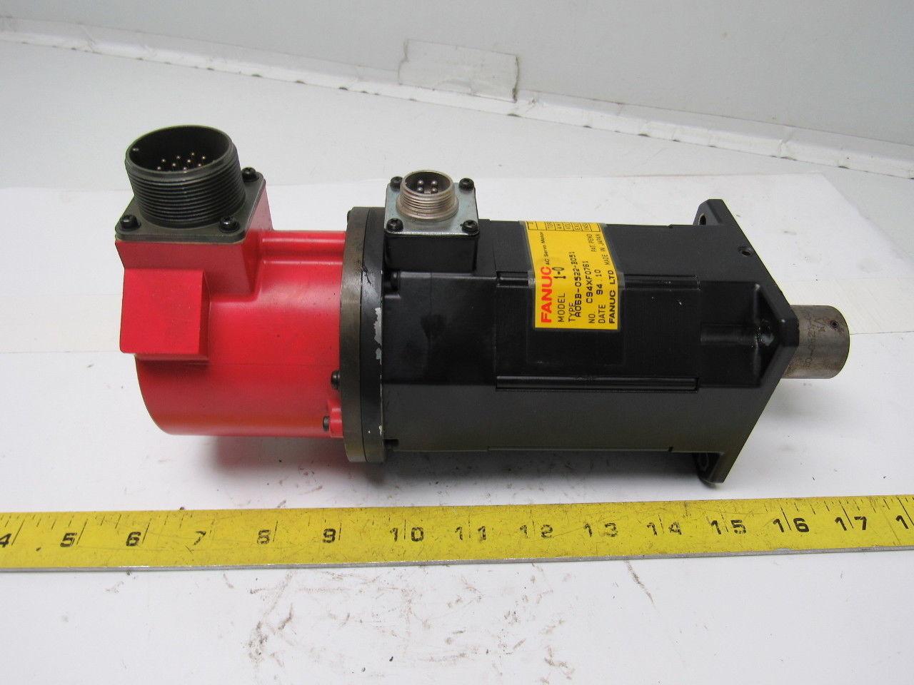 Fanuc A06B-0522-B051 Model 1-0 3PH 90V 2.9A 2000RPM Servo Motor