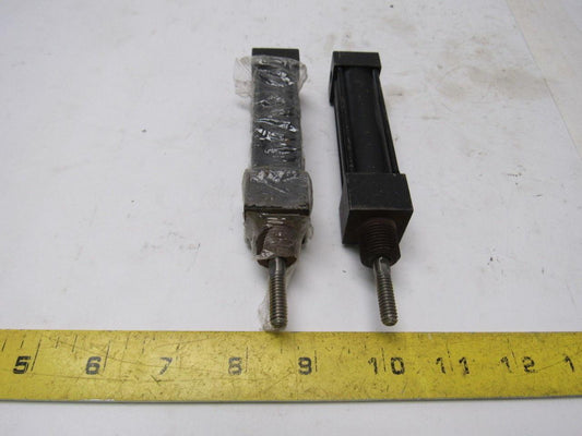 Schrader Bellows 7/8" Bore 1" Stroke Spring Return Cylinder 1/4" Rod Lot Of 2