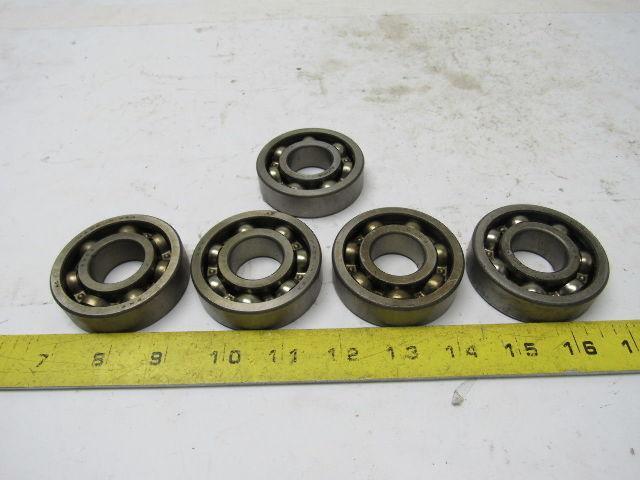 SKF 6305 Single Row Ball Bearing 25mm ID x 62mm OD x 17mm Height Lot of 5