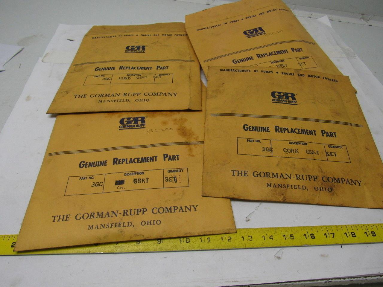 G-R Gorman Rupp 3GC Cork 15 Gaskets & 18 Shims 33 PCS Total NOS