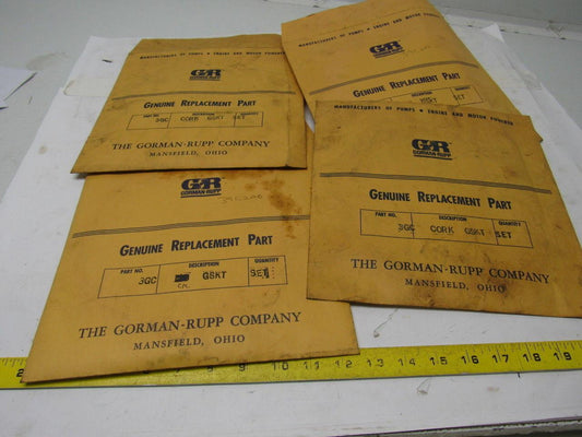 G-R Gorman Rupp 3GC Cork 15 Gaskets & 18 Shims 33 PCS Total NOS