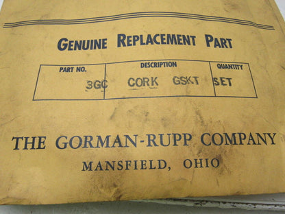 G-R Gorman Rupp 3GC Cork 15 Gaskets & 18 Shims 33 PCS Total NOS