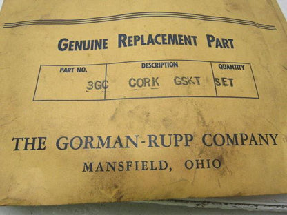 G-R Gorman Rupp 3GC Cork 15 Gaskets & 18 Shims 33 PCS Total NOS