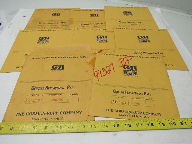 G-R Gorman Rupp 1674GB 20000 Flange Gasket CK Lot of 8