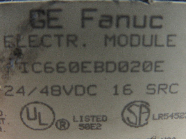 GE Fanuc IC660EBD020E Electronic Module 24/48vdc 16 src
