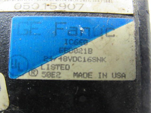 GE Fanuc IC660EBD021B Electronic Module 24-48VDC 16 SNK