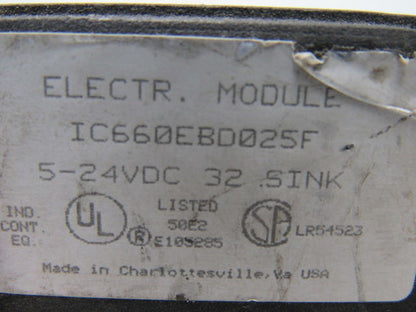 GE Fanuc IC660EBD025F Electronic Module 5-24VDC 32 SNK