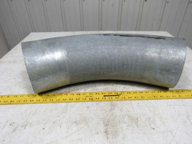 8" Galvanized Industrial Vacuum Pneumatic Conveying Pipe 45 Degree Bend