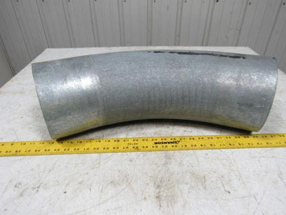 8" Galvanized Industrial Vacuum Pneumatic Conveying Pipe 45 Degree Bend