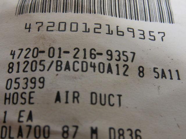 Boeing BACD40A12-8-5A11 Air Duct Hose 3" ID X 4.5" OAL 4720-01-216-9357