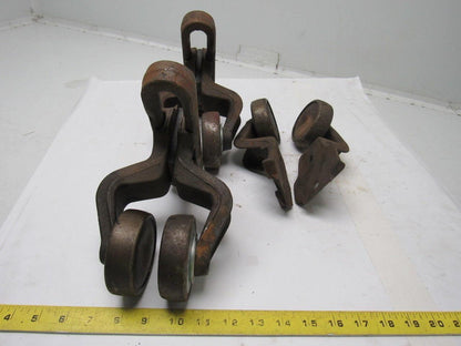 Jervis Webb 6968  Rivetless Chain Conveyor Trolley X-678 Size Lot Of 2 + Extras