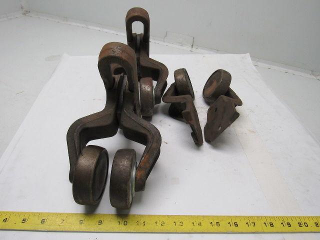 Jervis Webb 6968  Rivetless Chain Conveyor Trolley X-678 Size Lot Of 2 + Extras